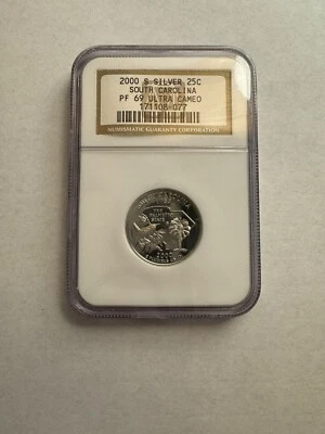 2000 S Silver South Carolina State Proof Quarter 25C NGC PF69 Ultra Cameo - Image 1 of 4