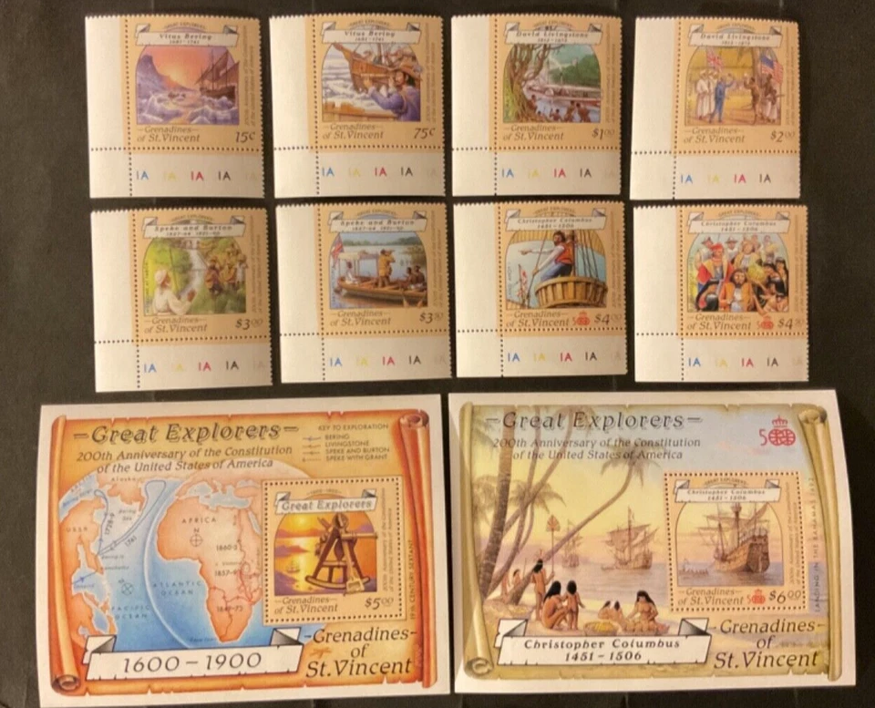 St Vincent Scott #596-605 nunca articulado Foto 1 de 1