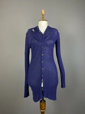 Mujeres YOHJI YAMAMOTO Y's RED LABEL Tejido Botón Cárdigan Suéter Vestido Talla 3 Foto 1 de 4