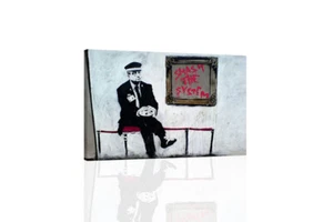 "Smash The System,Banksy" CANVAS or PRINT WALL ART - Picture 1 of 2
