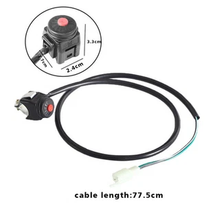 Kill Switch For ATV Motorcycle Dual Sport Dirt Bike Start Horn Button Red Button - Picture 1 of 11