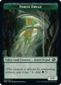 Ficha Forest Dryad Magic The Gathering casi nueva-como nueva The Brothers' War - Imagen 1 de 1