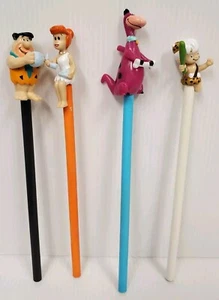 Vintage: The Flintstones Applause Pencil Lot: Wilma, Fred, Dino, Bamm Bamm 1990 - Bild 1 von 7