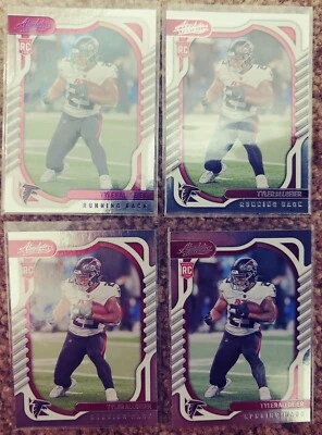 2022 Absolute NFL (x4) Tyler Allgeier PURPLE Rookie RC Atlanta Falcons - Image 1 of 2
