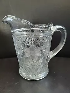 CREMA DE VIDRIO CRISTAL CORTE EAPG VINTAGE - BORDE FESTONEADO CON FLOR 5" DE ALTO - Imagen 1 de 9