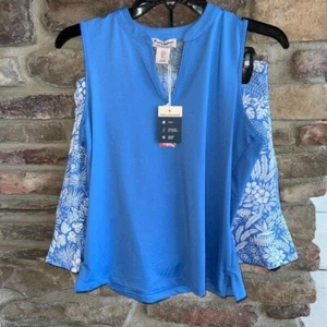 Tommy Bahama Damen 2-teiliges Golf Tennis Skort Set SM LRG blau weiß Rüschensaum neu mit Etikett - Bild 1 von 6