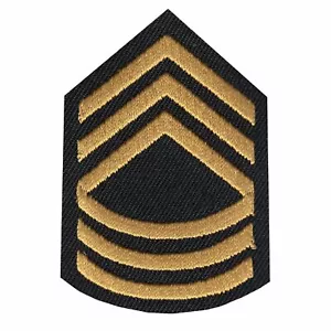 Military Master Sergeant Iron On Embroidered Applique Patch - Picture 1 of 1