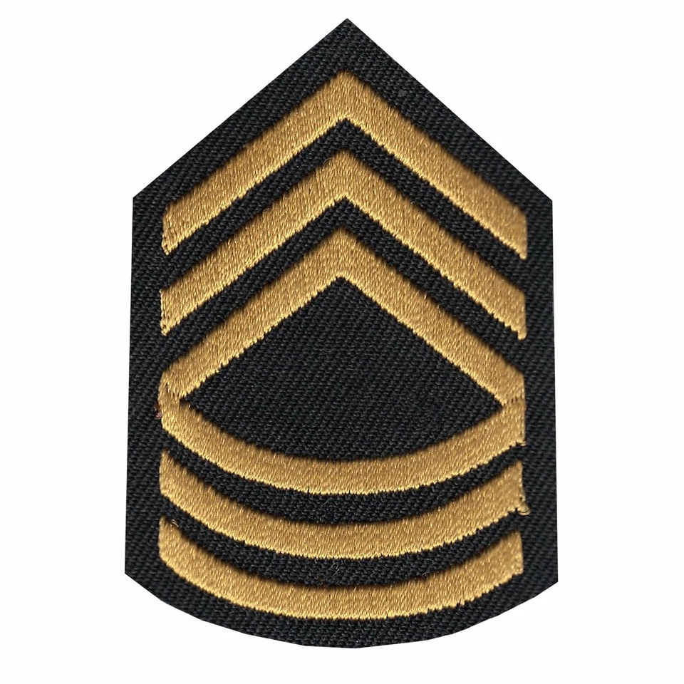 Military Master Sergeant Iron On Embroidered Applique Patch - Image 1 of 1