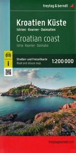 Kroatien Küste 1 : 200 000 Istrien - Dalmatien Straßenkarte freytag & berndt - Bild 1 von 2