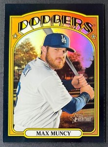 2021 Topps Heritage #2 Chrome Max Muncy BLACK REFRACTOR #ed /72 *Dodgers
