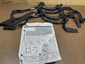 4 NEW Chrysler Mopar Genuine Jeep Wrangler Grab Handle Straps Black Factory OEM - Picture 1 of 10