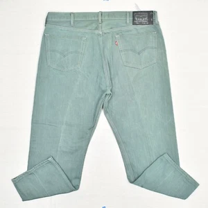 Levi's Men's Jeans Cotton Green Size 44x30 501 Original Straight Button Fly - Picture 1 of 8