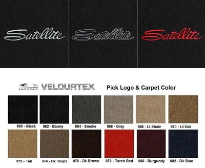 Lloyd Mats Velourtex Plymouth Satellite Logo Front Floor Mats (1965-1974) - Imagem 1 de 4