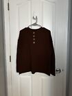 Brown Knit Longsleeve With Buttons Size M