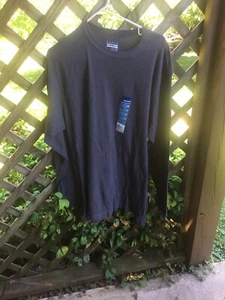BASIC EDITIONS Charcoal Gray BRAND NEW Henley Long Sleeve Mens Shirt XL ❤️cb15m2 - Picture 1 of 4