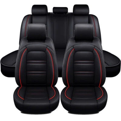 For Chevrolet Faux Leather Car Seat Cover Protector 5-Seats Front Rerar Full Set Foto 1 de 4
