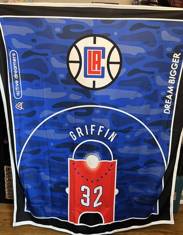 LA Clippers Blake Griffin Dream Bigger 75” x 56” Throw Blanket Wall Hanger Cover