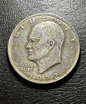 1972 P Eisenhower Dollar Error Multiple Obverse & Reverse Bumps + Debris - Image 1 of 4