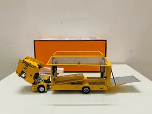 GCD Scania 730 S Enclosed Double Deck Tow Truck 1/64 Scale DieCast Model Yellow - Picture 1 of 11