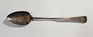 1808 London Sterling Silver 12 inches Basting Spoon Crested Maker Mark E.L. - Picture 1 of 4