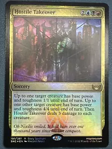 MTG Hostile Takeover Foil Streets of New Capenna SNC NM - Picture 1 of 1
