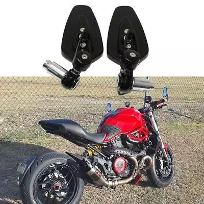 Espejos retrovisores laterales negros para moto Ducati Monster 1200 797 696 620 7/8"" Foto 1 de 4