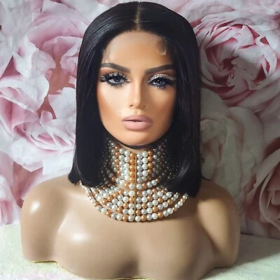 100%Virgin human hair Closure bob wig - Image 1 of 4