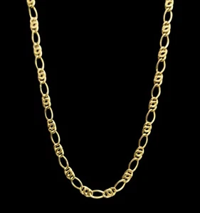 14K Italy Yellow Gold 5.00mm Figarucci Necklace 24" - Picture 1 of 8