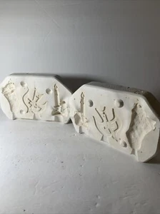 Moss landing Ceramic Slip Mold Christmas Figure candle stick dove stocking - Picture 1 of 11