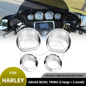 Kit de bisel calibre cromado para Harley Electra Tri Glide FLHT FLHTCUTG Ultra Limited - Imagen 1 de 14
