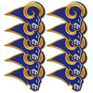 10 piezas Parches de apliques bordados de hierro con logotipo de Los Angeles Rams talla 3,8 x 2,7" - Imagen 1 de 12