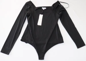 Calvin Klein Women's Square-Neck Bodysuit Black Size L - Picture 1 of 2