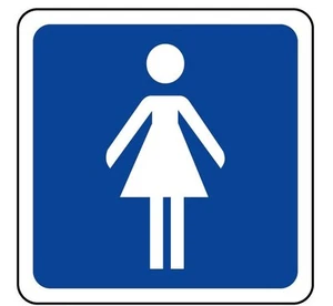 Cartello segnaletica toilette donna 150x150 in alluminio. Toilette female sign - Imagen 1 de 1