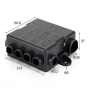 Power Distribution 5-way Fuse Box 12V And 24V Applications 500 A For MEGA Fuses - Picture 1 of 7
