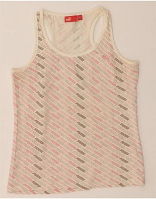Chaleco Top PUMA Mujer Gráfico Reino Unido 14 Medio Beige Algodón CW53 Foto 1 de 3