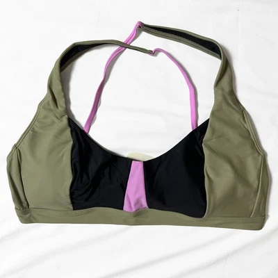 Top de bikini Prana Tulum para mujer L negro bloque de color traje de baño NUEVO. Foto 1 de 4