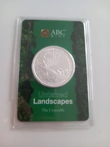 Abc Mint Untamed Landscapes Crocodile 2024 9999 Fine Silver 1oz Coin 99p 3 Day - Picture 1 of 3