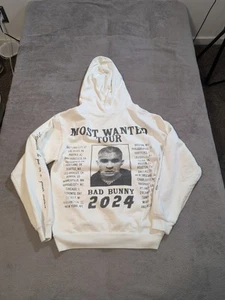 Bad Bunny Most Wanted Tour Hoodie Official Authentic Size Small Oversized  - Picture 1 of 9