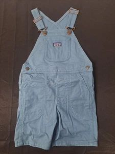 Patagonia Overalls Toddler Size 5T Blue Canvas Adjustable Straps - Picture 1 of 15