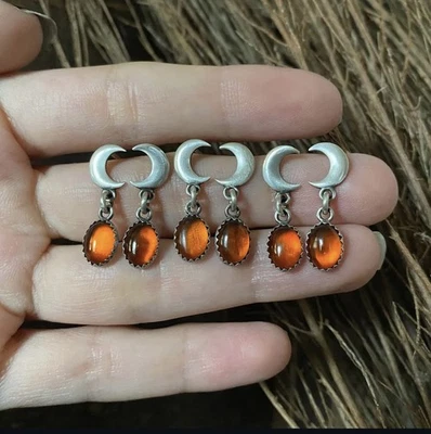 Pendientes Soliloquio Joyería Entre Tiempos Ámbar Media Luna Nuevos Foto 1 de 4