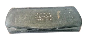 Vintage Eyeglass holder Hard Case MW Odell Optometrist Fremont Mich - Picture 1 of 3