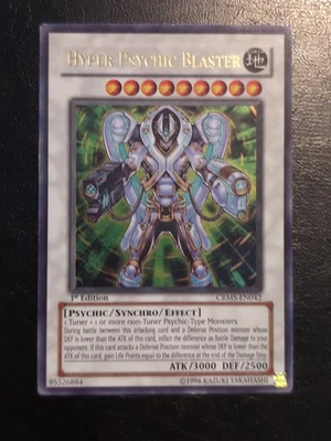 Yu-Gi-Oh! ULTRA RARE HOLO CARD HYPER PSYCHIC BLASTER CRMS-EN042 1ST VLP - Image 1 of 4