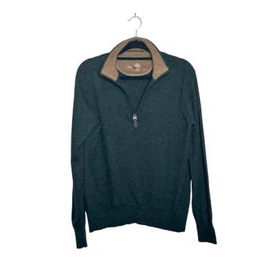 Orvis dark green 1/4 zip neck pullover sweater size Small - Image 1 of 4