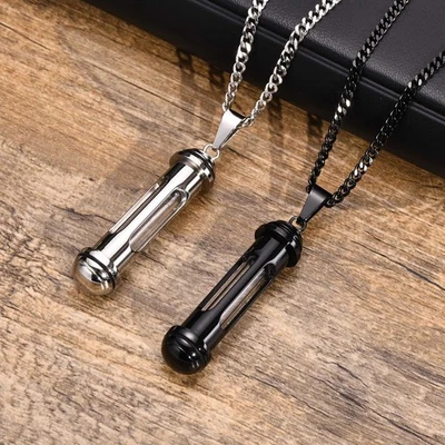 ✝️ Collana Croce Porta Pillole & Memoriale in Acciaio Inox – Uomo Donna, 8 Varia - Immagine 1 di 4