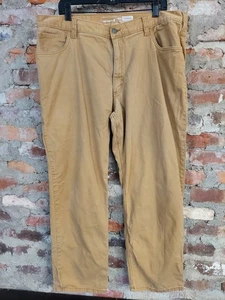 Pantalones de trabajo Carhartt caqui resistentes flexibles calce relajado lona 40x30 para hombre XY - Imagen 1 de 4
