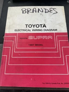 1987 Toyota Supra Electrical Wiring Diagram Manual Turbocharged Hatchback Coupe - Picture 1 of 5