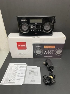 Receptor de radio digital portátil Sangean PR-D5 AM/FM con caja/cable de alimentación funciona 100 % Foto 1 de 4