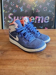 Nike Air Jordan 1 Retro High Deep Royal Denim 332148-411 Jugend Größe 7Y - Bild 1 von 14