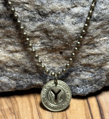 NYC 1953 New York City Subway transit token pendant Manhattan, Great Gift! - Image 1 of 4