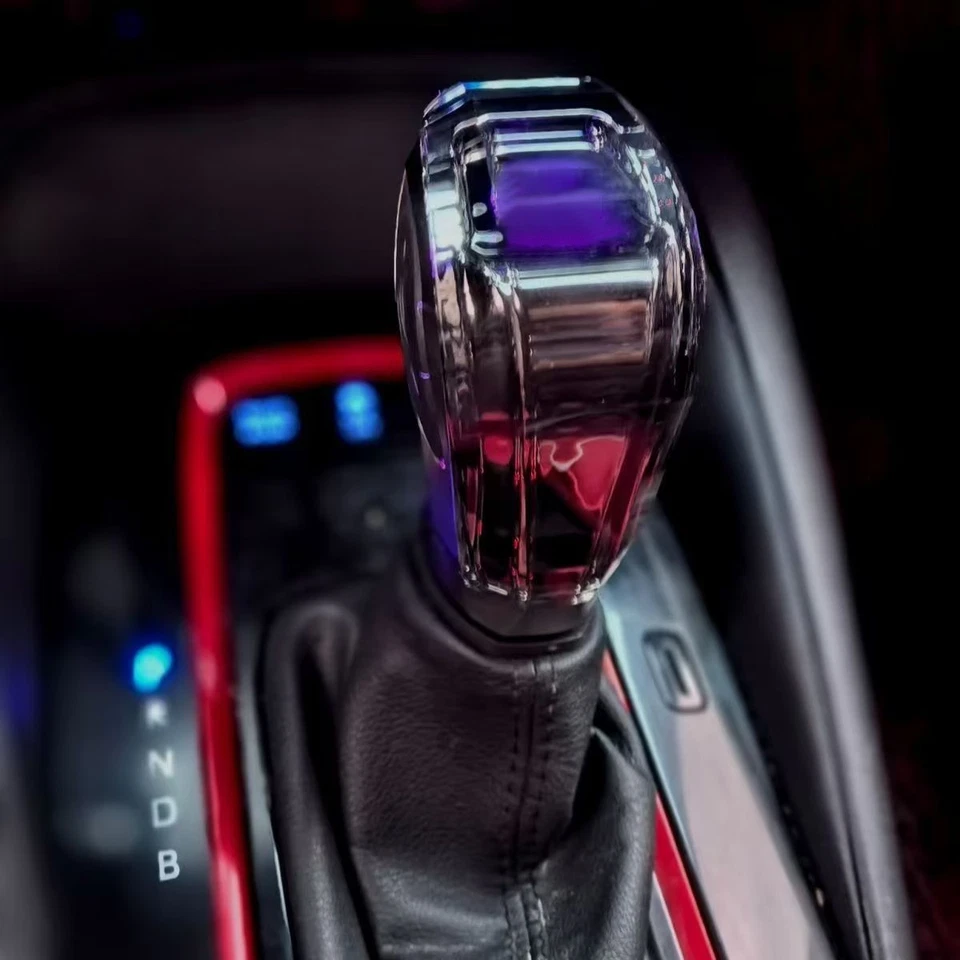 Palanca de cambios LED de movimiento táctil de cristal para automóvil con botón de bloqueo para Toyota Foto 1 de 4